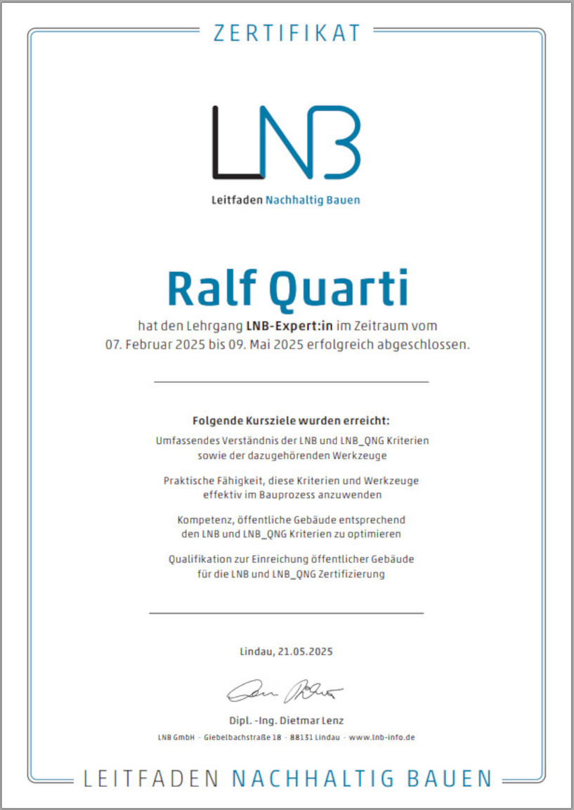 LNB Experte Zertifikat